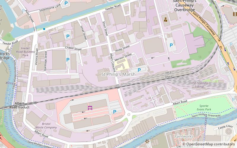 St Philip's Marsh location map