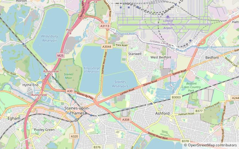 Staines Reservoirs location map