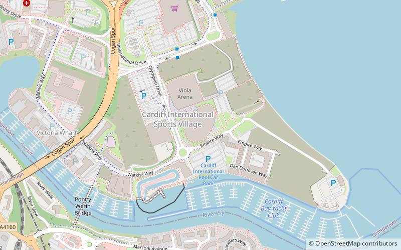 Cardiff International Pool location map