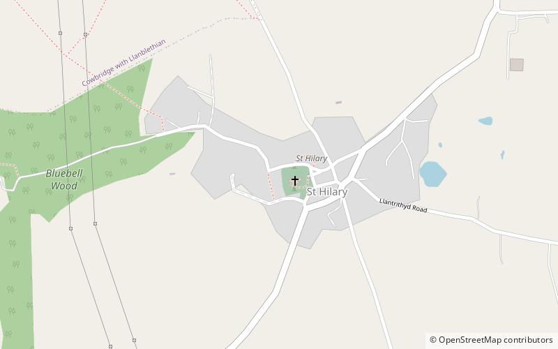 St Hilary's Church, St Hilary location map