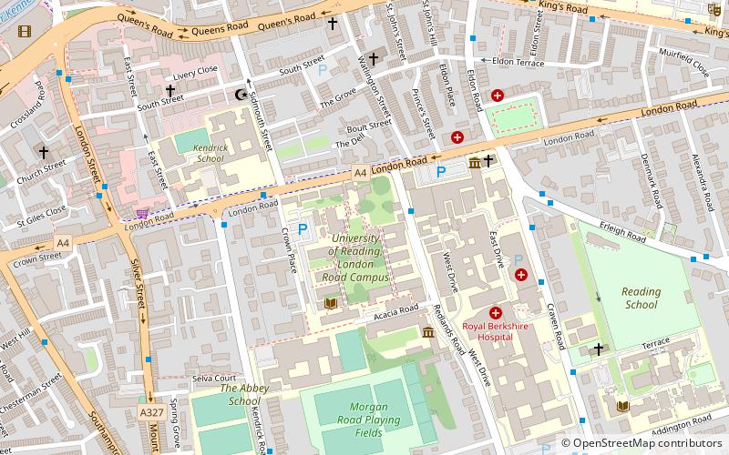 University of Reading War Memorial location map