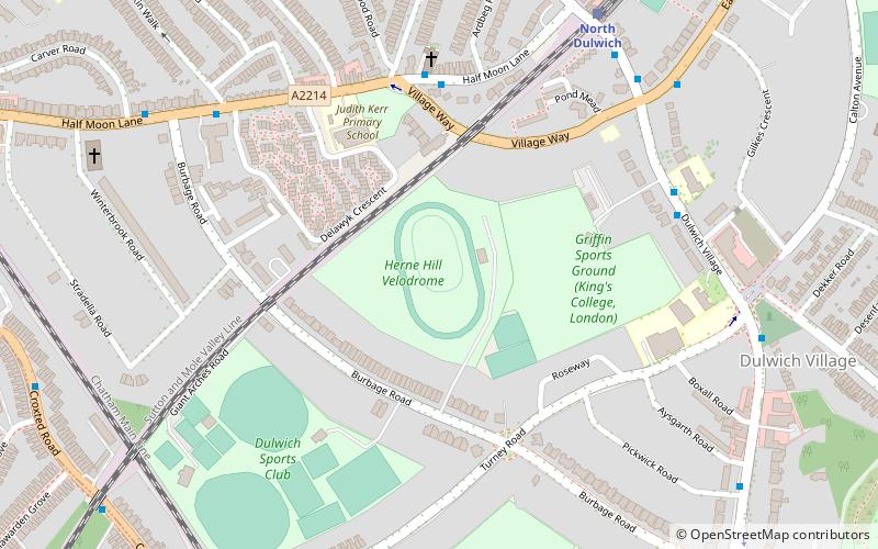 Herne Hill Velodrome location map