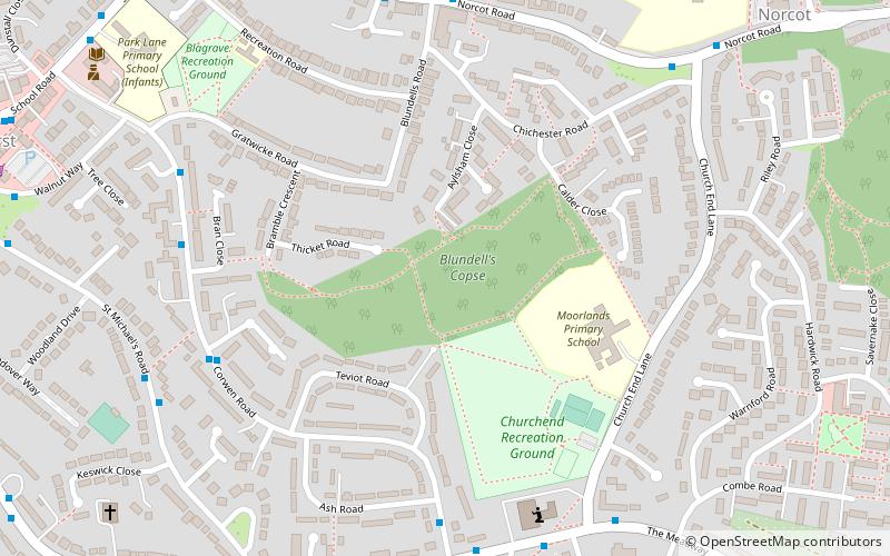 Blundells Copse location map