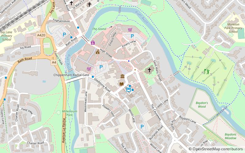 Chippenham Museum location map