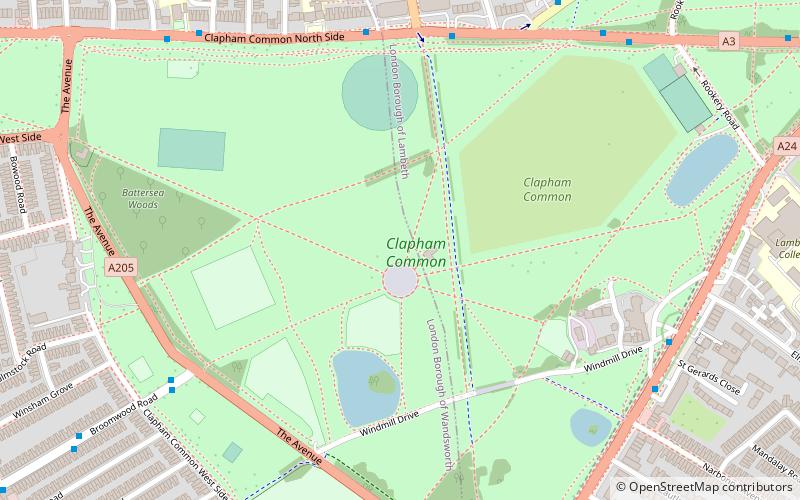 Clapham Common location map
