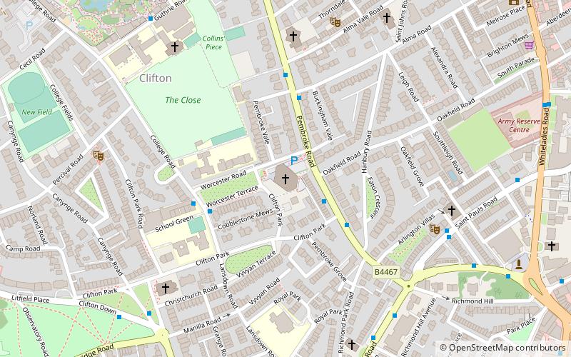 Clifton Cathedral location map