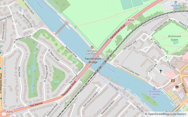 Twickenham Bridge location map