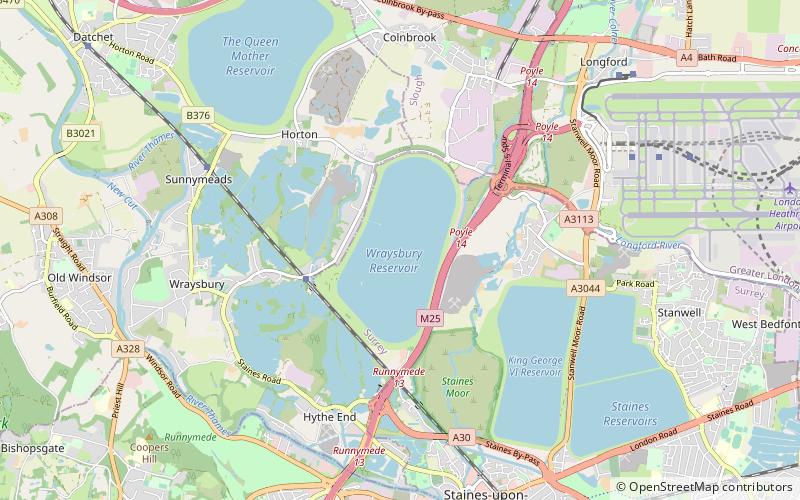 Wraysbury Reservoir location map