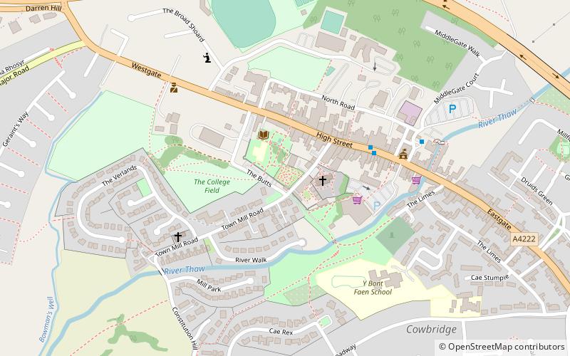 Cowbridge Physic Garden location map