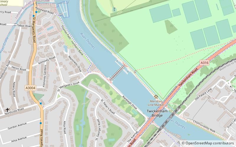 Richmond Lock and Footbridge location map