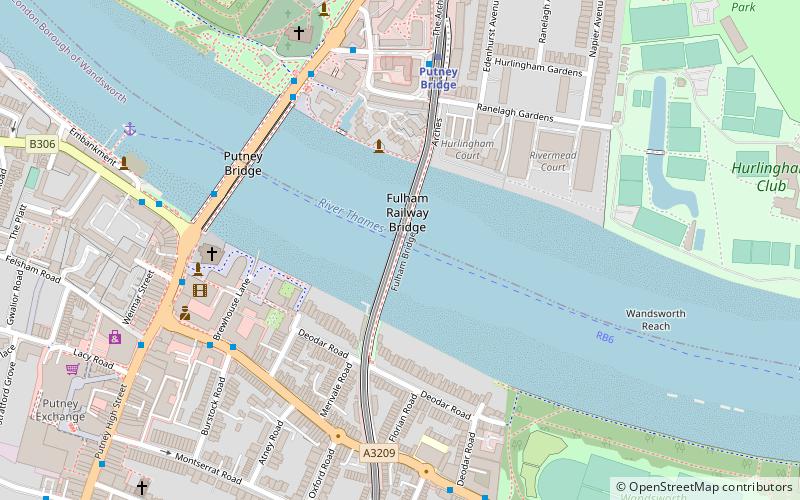 Fulham Railway Bridge location map