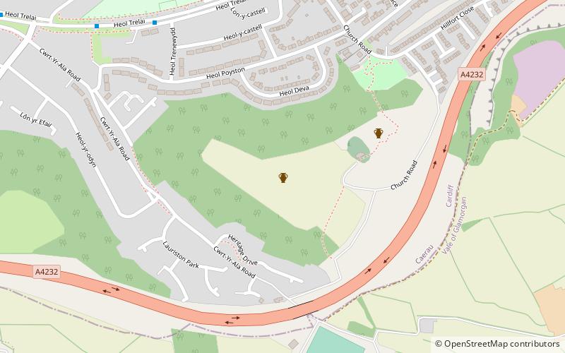 Caerau Hillfort location map