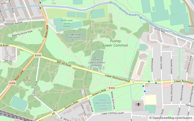 Putney Lower Common Cemetery location map