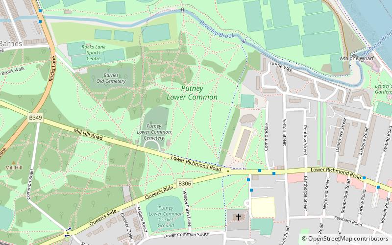 putney lower common london location map