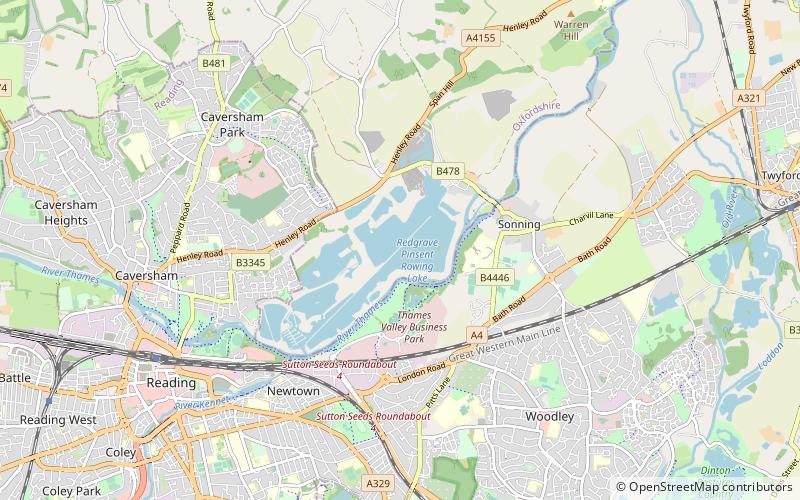 redgrave pinsent rowing lake reading location map