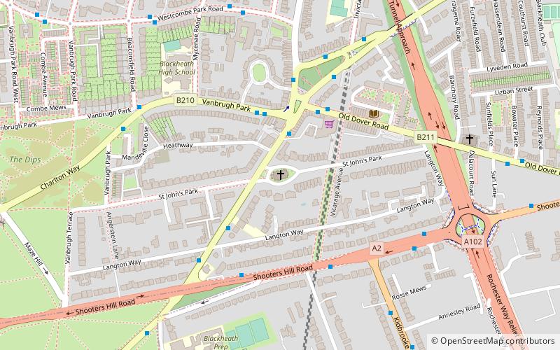 St John's Blackheath location map