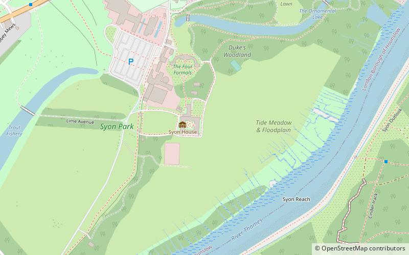 Syon Abbey location map