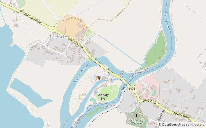 Sonning Backwater Bridges location map