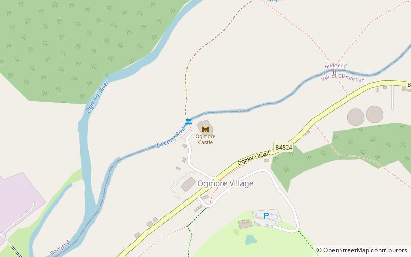 Ogmore Castle location map