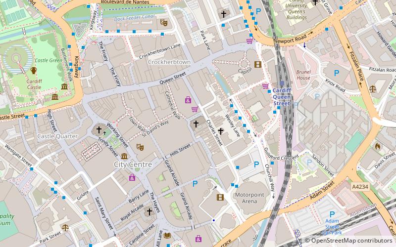Kathedrale von Cardiff location map