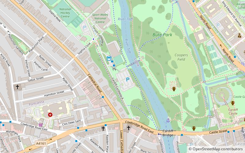 Sophia Gardens location map