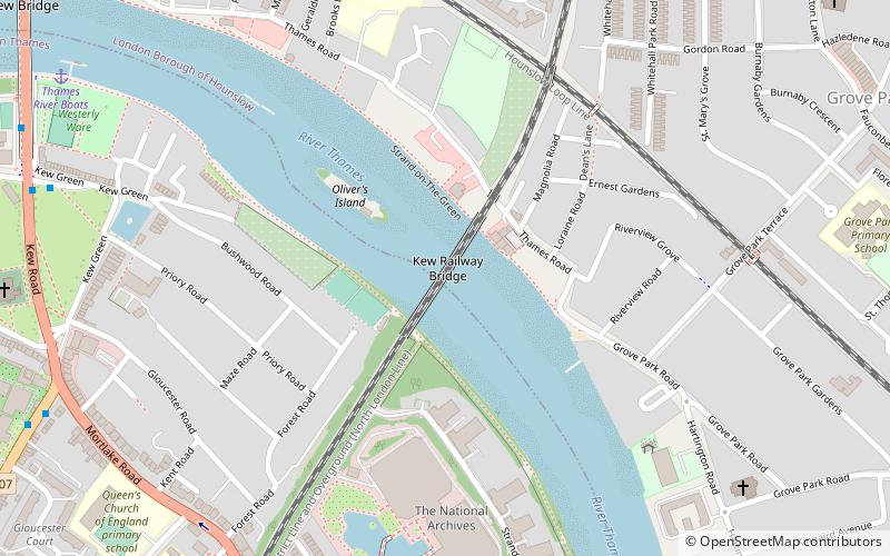 Kew Railway Bridge location map
