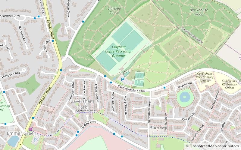 Clayfield Copse location map