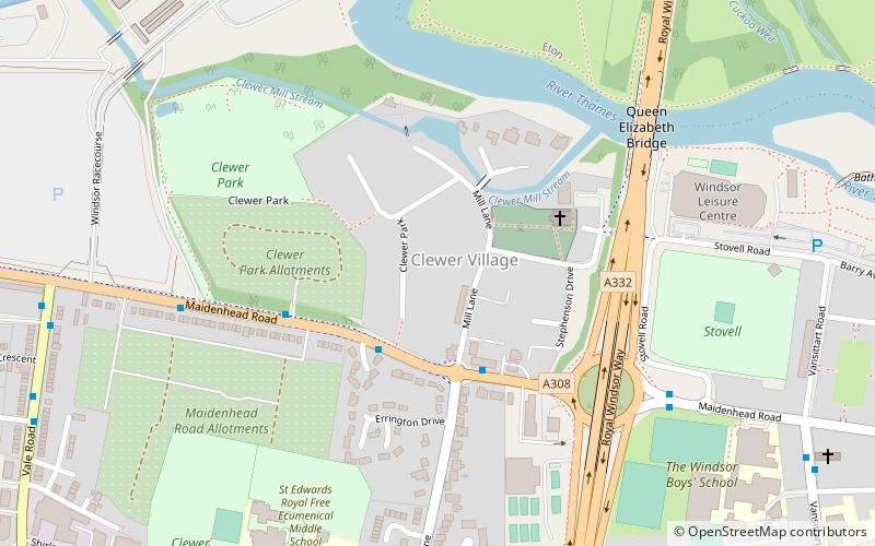 clewer windsor location map