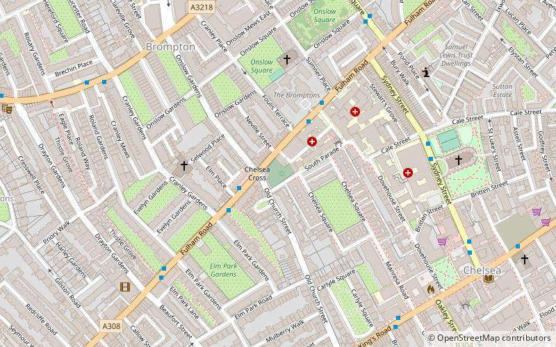 Fulham Road Jewish Cemetery location map