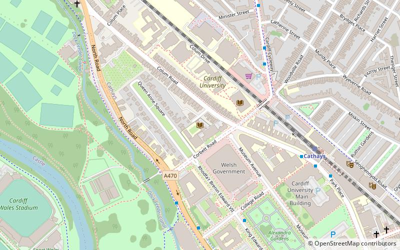 Cardiff University School of Music location map