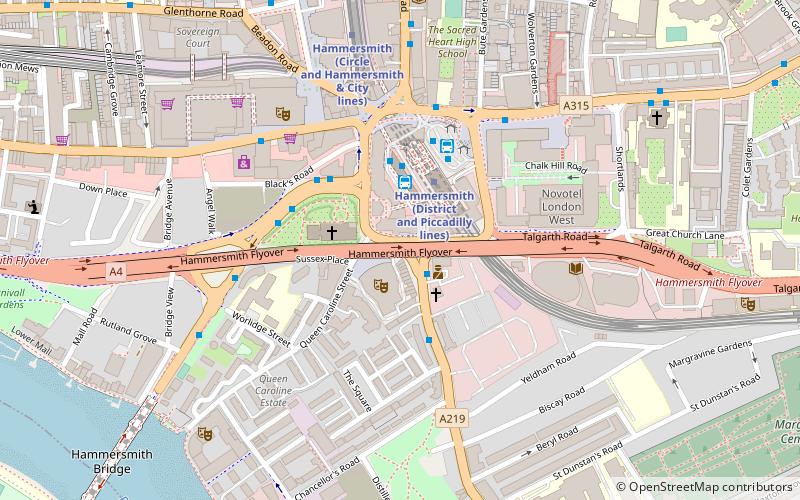 Hammersmith flyover location map