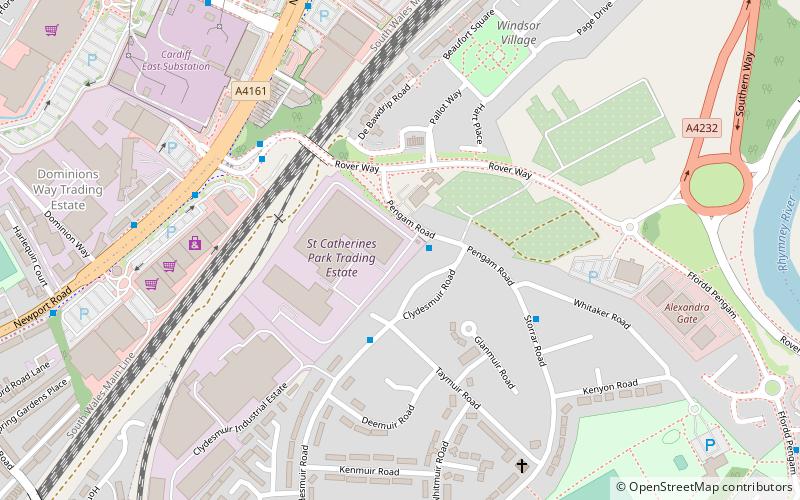 Infinity Trampoline Park Cardiff location map
