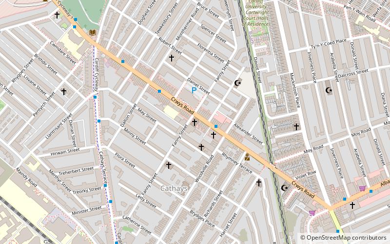 Cathays Methodist Church location map