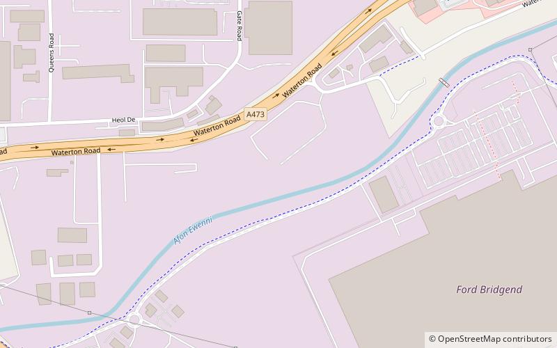 waterton merthyr mawr location map