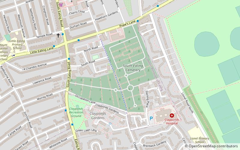 Ealing and Old Brentford Cemetery location map