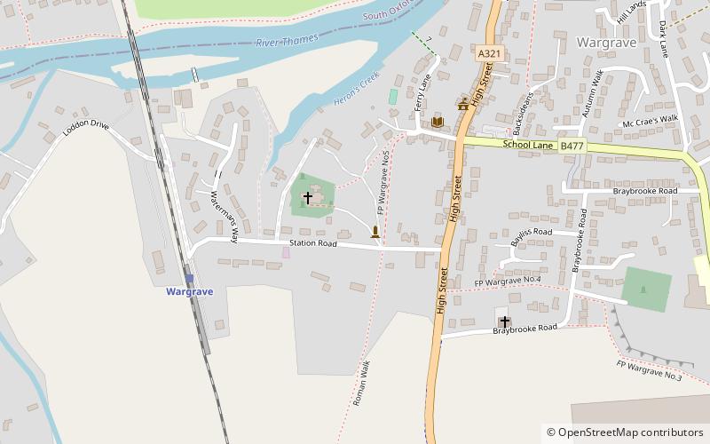 Wargrave War Memorial location map