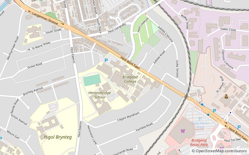 bridgend college location map