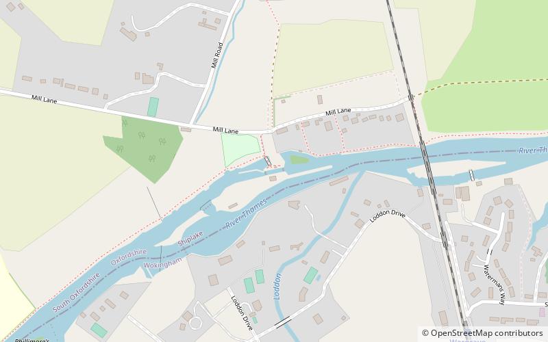 Shiplake Lock location map