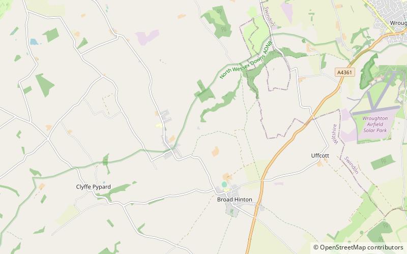 Broad Town White Horse location map