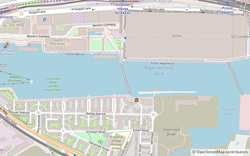 Royal Victoria Dock Bridge location map