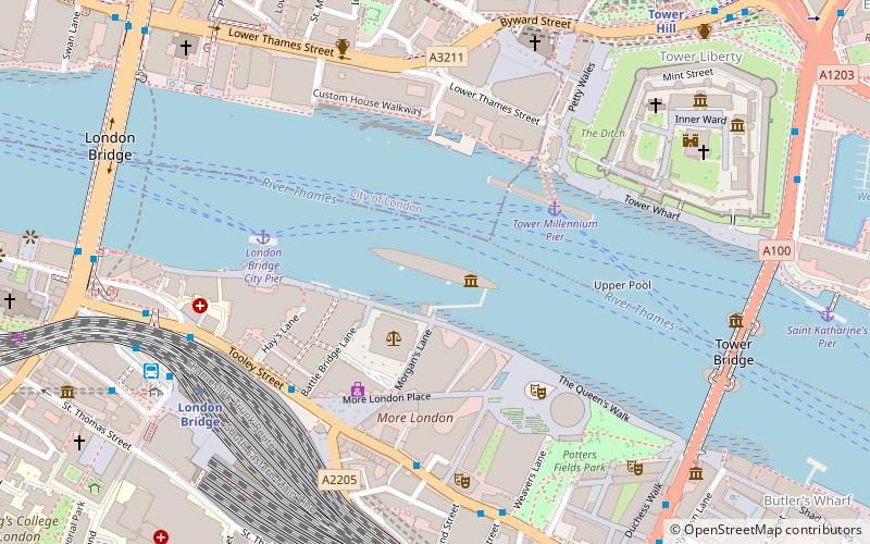 HMS Belfast location map