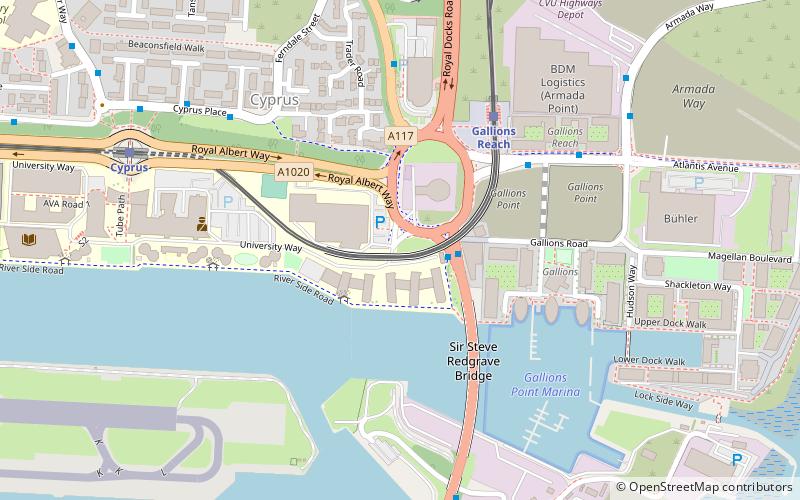 University of East London Docklands Campus location map