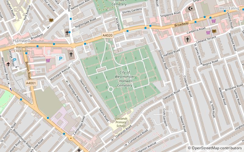 City of Westminster Cemetery location map