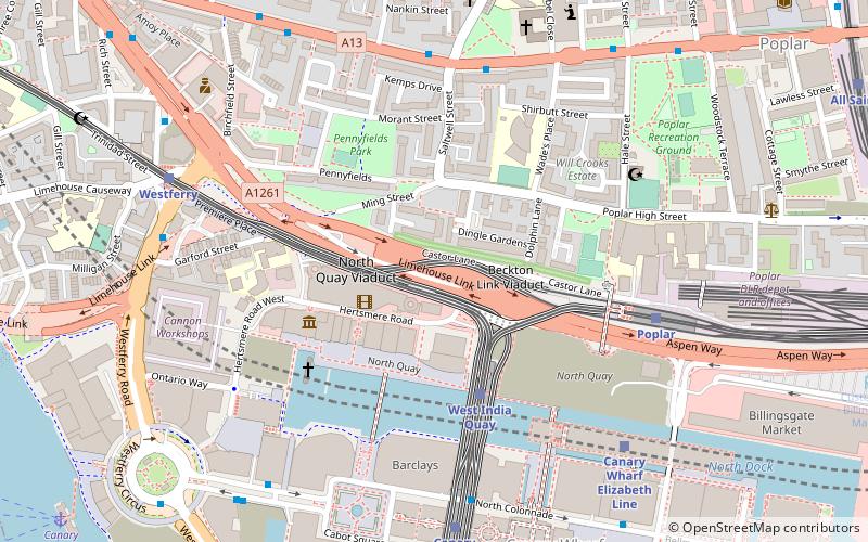 docklands londyn location map