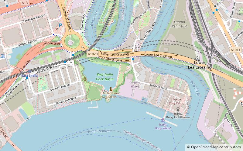 East India Dock Basin location map