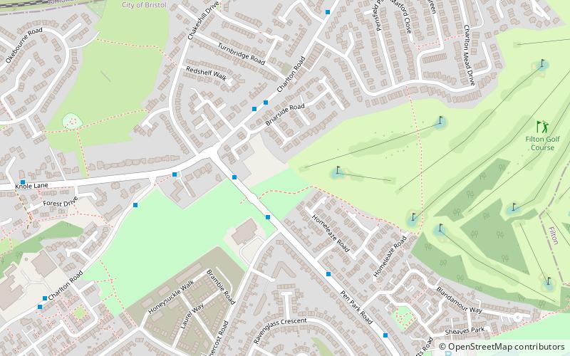 Pen Park Hole location map