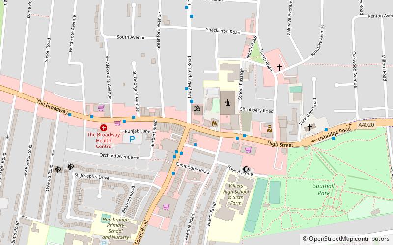 Southall Town Hall location map