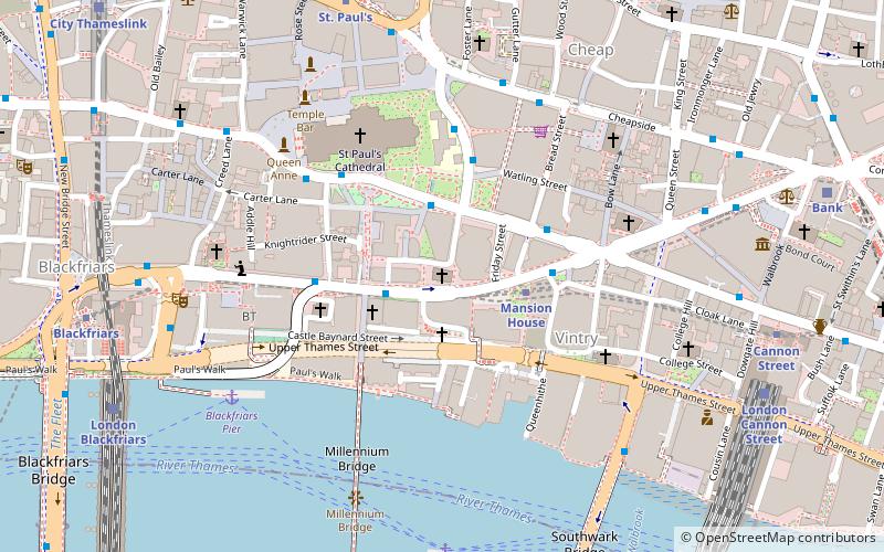 St Nicholas Cole Abbey location map