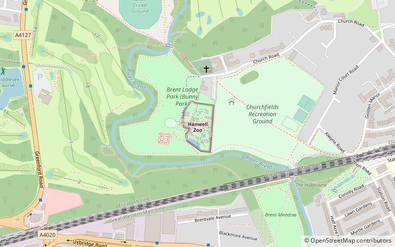 Hanwell Zoo location map