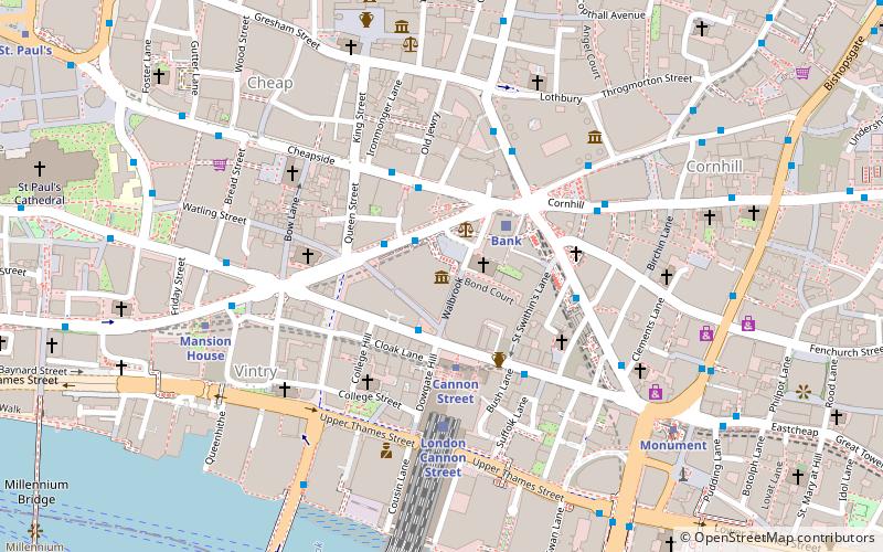 London Mithraeum location map